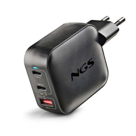 chargeur mural GaN noir 100W