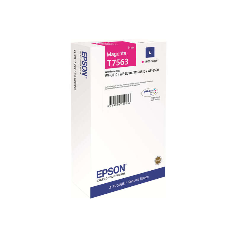 Epson T7563 C13T756340 cartouche d'encre magenta 1500 pages