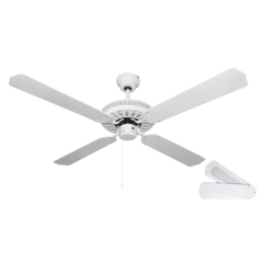 ventilateur plafond blanc quatre pales