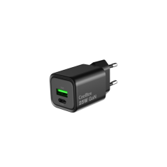 Chargeur Coolbox noir à deux ports
