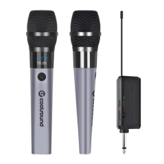 Coolsound CS0287 Pack 2 micros sans fil UHF gris
