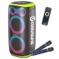 Enceinte karaoké Bluetooth 60 W 2 x 6,5" verte avec micro et éclairage RVB Enceinte karaoké Bluetooth 60 W 2 x 6,5" verte avec micro et éclairage RVB