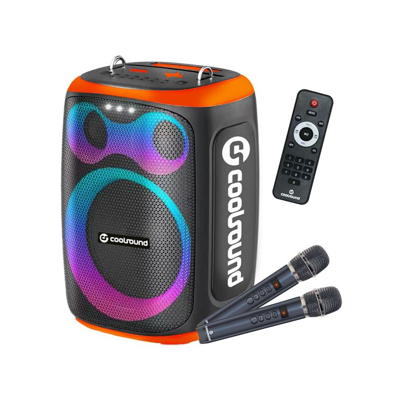 Coolsound Blast enceinte karaoké 8 pouces 60 W Bluetooth orange Coolsound Blast enceinte karaoké 8 pouces 60 W Bluetooth orange