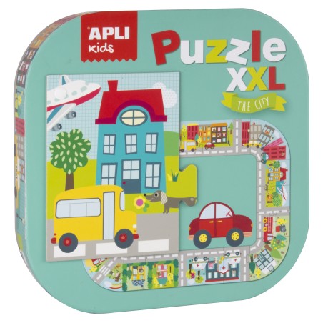 ✅ Apli Puzzle xxl City - 20 Pièces de 14,5cm - Circuit Fermé avec Illustrations - Double Fun - Carton Brillant en stock