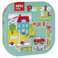Apli Puzzle xxl City - 20 Pièces de 14,5cm - Circuit Fermé avec Illustrations - Double Fun - Carton Brillant 2mm