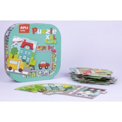 ✅ Apli Puzzle xxl City - 20 Pièces de 14,5cm - Circuit Fermé avec Illustrations - Double Fun - Carton Brillant en stock
