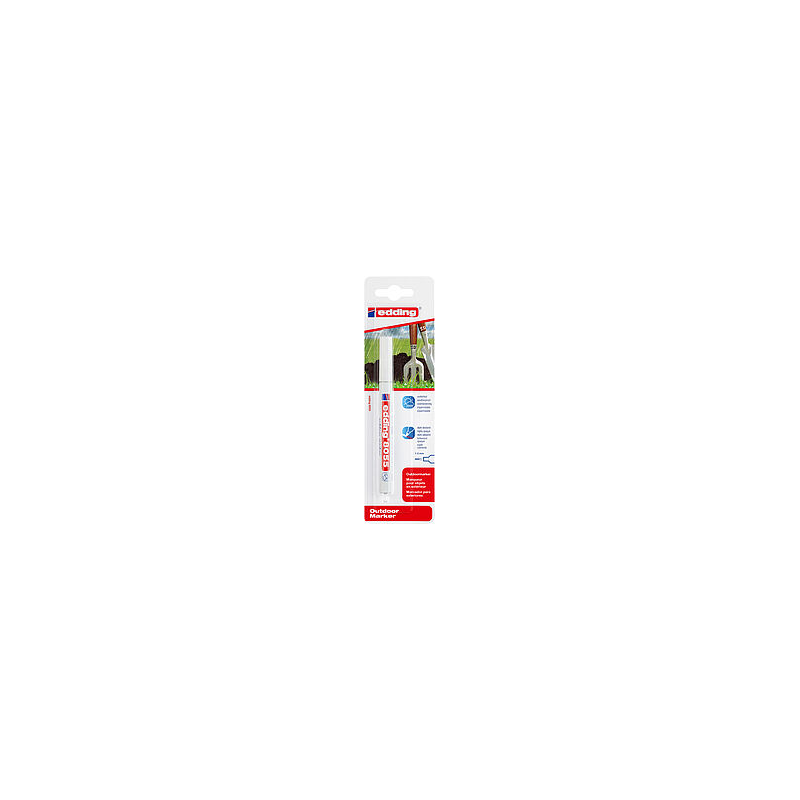 Edding 8055 Marqueur Permanent Extérieur Blanc Pointe 1-2mm