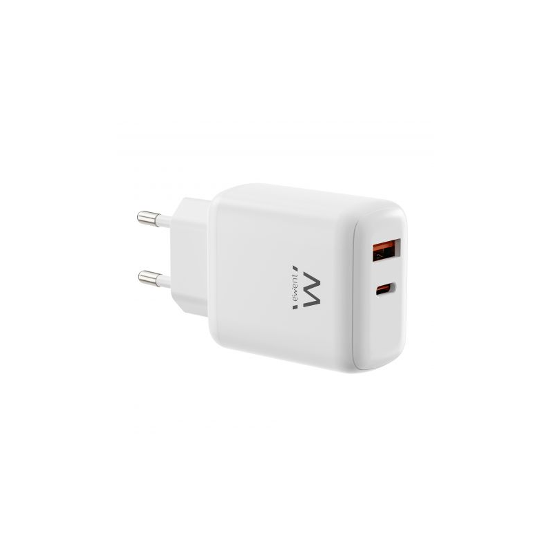Ewent EW1329 Chargeur GaN 45W USB-C PD3.0 USB-A QC3.0 Blanc Ewent EW1329 Chargeur GaN 45W USB-C PD3.0 USB-A QC3.0 Blanc