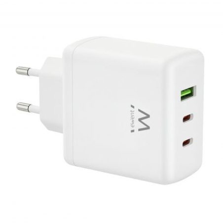 chargeur blanc Ewent trois ports