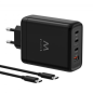 Ewent EW1337 Chargeur GaN 140W 3x USB-C 1x USB-A Noir Ewent EW1337 Chargeur GaN 140W 3x USB-C 1x USB-A Noir