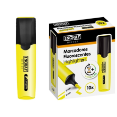marqueur surligneur jaune pointe biseautée