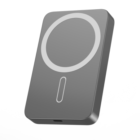 Leotec batterie externe sans fil 10 000 mAh PD 20W Qi 15W gris