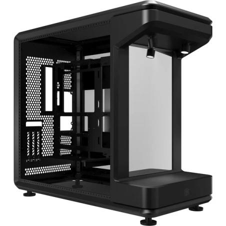 boîtier PC noir miroir frontal