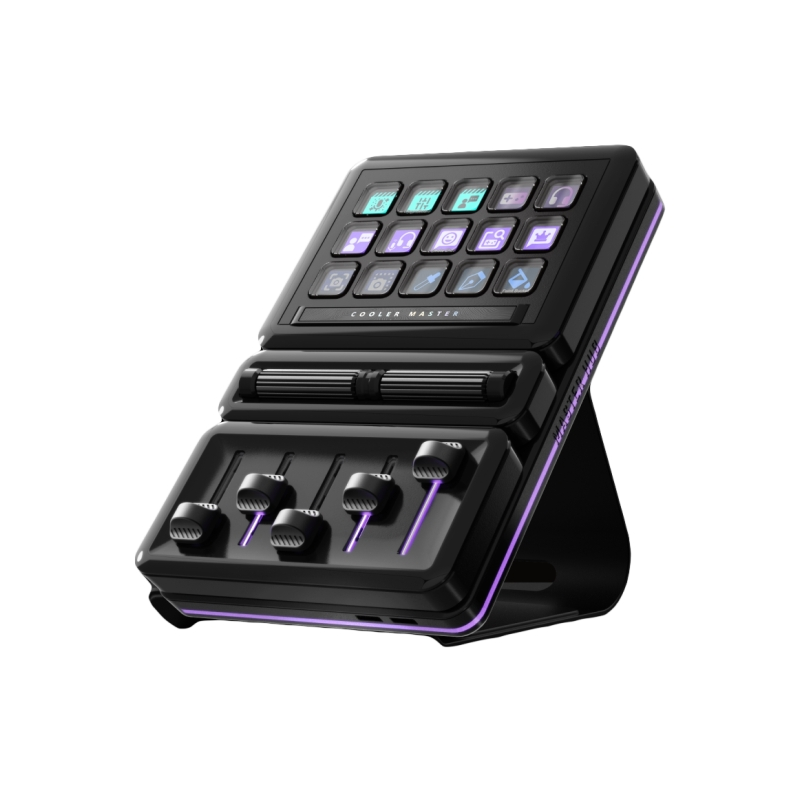 Cooler Master Hub Kit de streaming 3 boutons écran IPS Noir Cooler Master Hub Kit de streaming 3 boutons écran IPS Noir