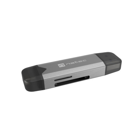 Natec Scarab 3 lecteur de cartes SD MicroSD USB-A USB-C gris