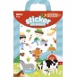 LOT de 2 Apli Set de Stickers Papier Ferme - 2 Scénarios 45x20cm - 42 Stickers Amovibles - Petit Format avec Boite à Poignée