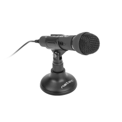 microphone de bureau noir tripode