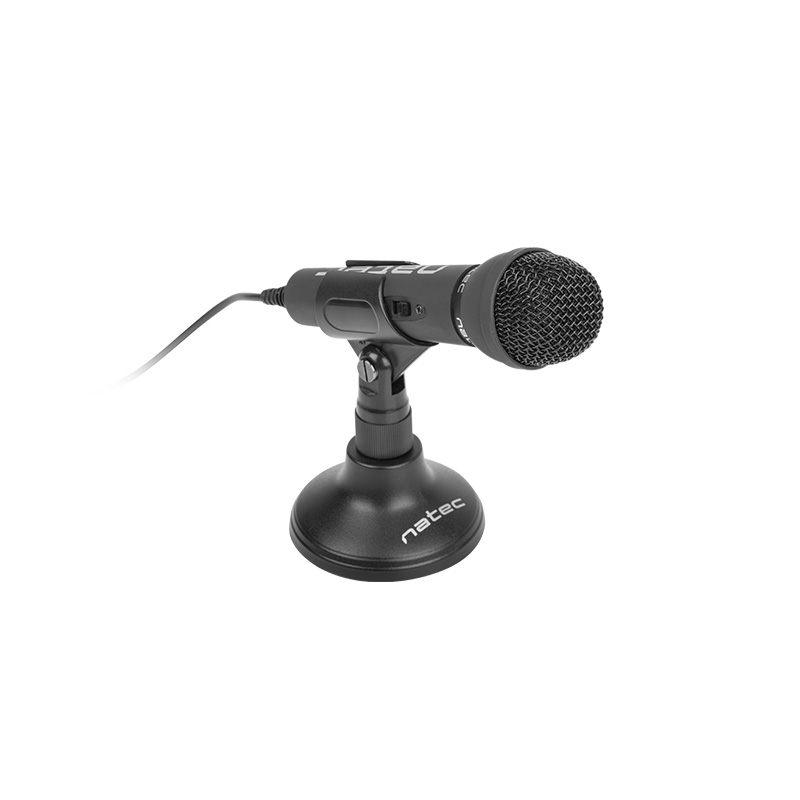 Microphone de bureau omnidirectionnel Natec Adder noir Microphone de bureau omnidirectionnel Natec Adder noir