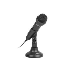Microphone de bureau omnidirectionnel Natec Adder noir