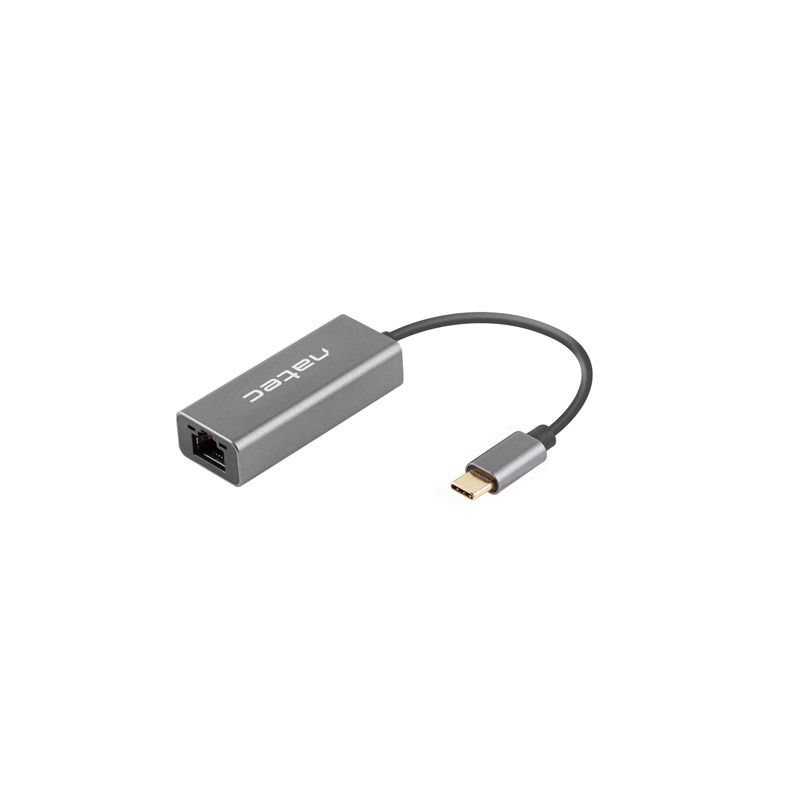 Adaptateur Ethernet USB-C 3.1 vers RJ45 1Gb Natec gris