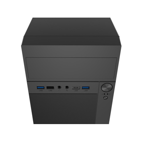 Natec Helix Boîtier Mini Tour USB-C Micro-ATX/Mini-ITX Noir