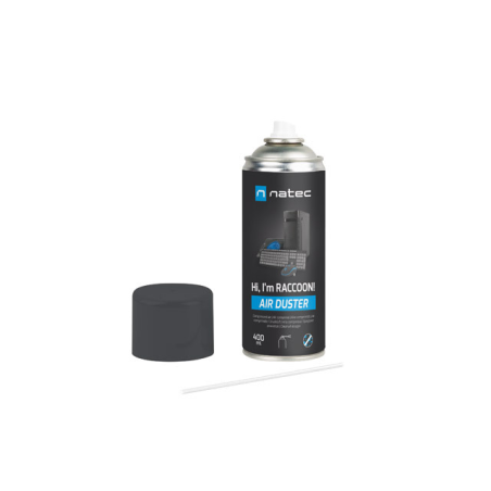 Natec Raccoon air comprimé 400 ml avec tube de précision noir