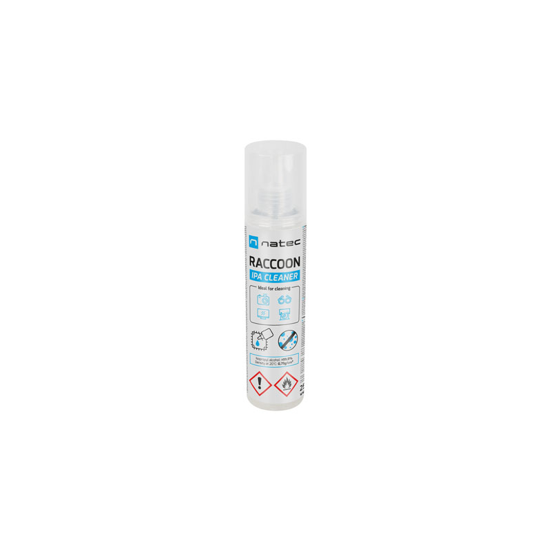 Spray nettoyant à l'alcool isopropylique 250 ml Natec Raccoon Spray nettoyant à l'alcool isopropylique 250 ml Natec Raccoon