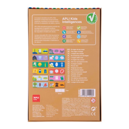 Apli Puzzle Origine des Choses - 36 Pièces 7x7mm - Carton Résistant et Brillant - Développe Compétences et Capacités - Idéal