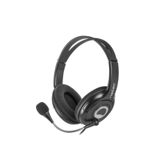 casque noir micro filaire Natec