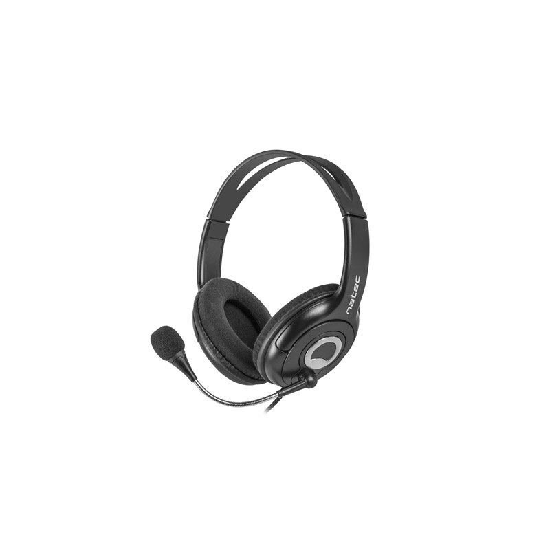 Natec Bear 2 — casque avec micro et prise jack 3,5 mm, noir Natec Bear 2 — casque avec micro et prise jack 3,5 mm, noir