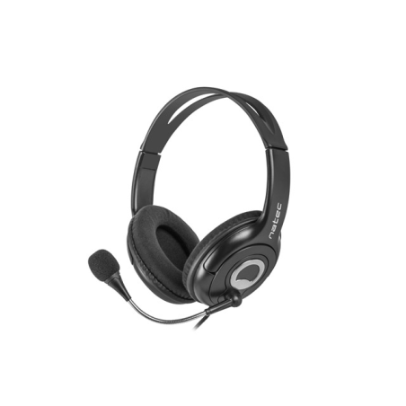 casque noir micro filaire Natec