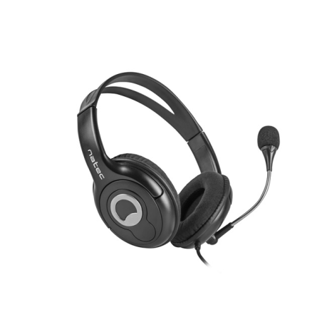 Natec Bear 2 — casque avec micro et prise jack 3,5 mm, noir