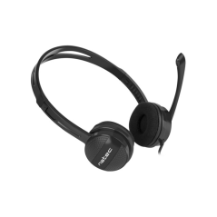 casque noir micro filaire Natec
