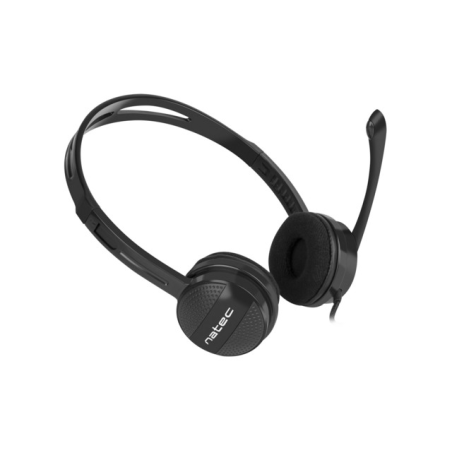 casque noir micro filaire Natec