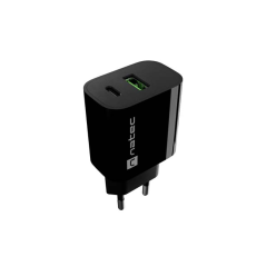 Chargeur mural gris deux ports