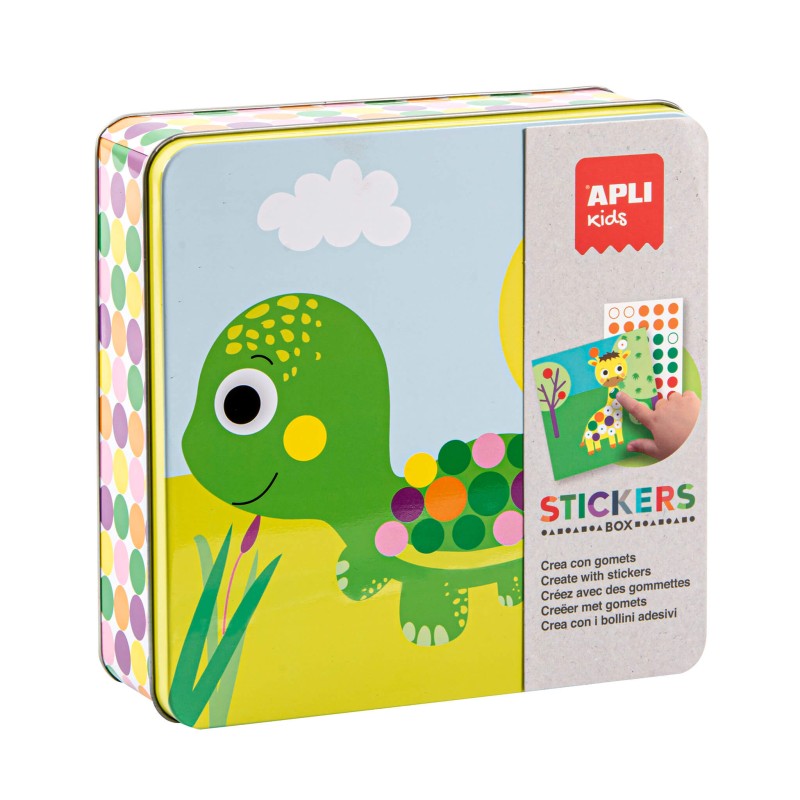 Apli Kids Jeux Gommes Animaux - 16 Feuilles à Remplir de Gommes - 8 Feuilles Gommes Amovibles - Haute Valeur Pédagogique