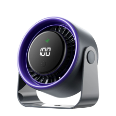ventilateur de bureau gris foncé