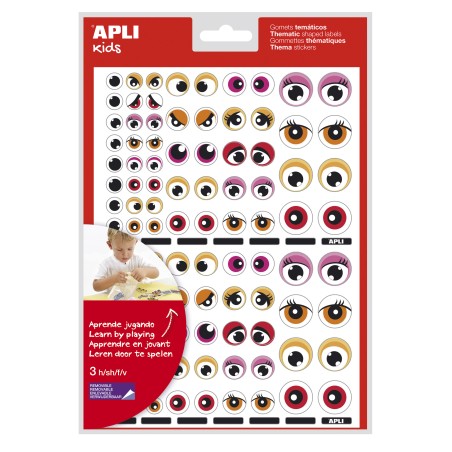 ✅ LOT de 5 Apli Thematic Gomets Bag with Eyes - 312 Gomets - Adhésif amovible - Développe la motricité - Iden en stock