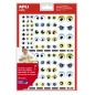 LOT de 5 Autocollants Thème Apli avec Yeux - 312 Autocollants - Identification des Émotions et des Expressions - Développement