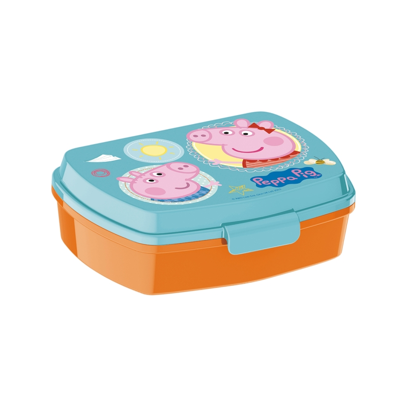 Boîte à sandwich Peppa Pig orange 17x14 cm sans BPA