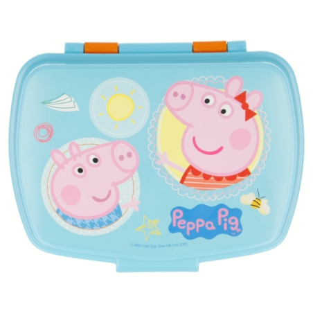 Boîte à sandwich Peppa Pig orange 17x14 cm sans BPA