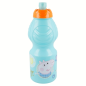 Bouteille Peppa Pig 400 ml bleu avec bouchon anti-goutte Bouteille Peppa Pig 400 ml bleu avec bouchon anti-goutte