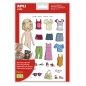 LOT de 5 Sachet Apli d'Autocollants Thématiques Dress Up Girl - 37 Autocollants - Adhésif Amovible - Développé avec des