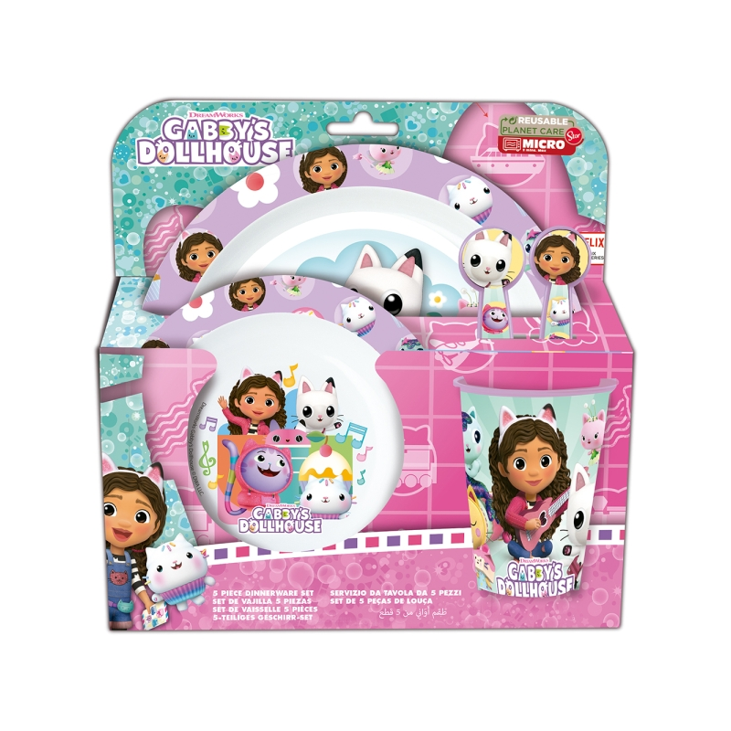 Service de table pour enfant Safta Gabby's Dollhouse multicolore en PVC