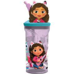 gobelet transparent Gabby's Dollhouse paille