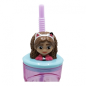 Gobelet 3D Gabby's Dollhouse 360 ml avec paille transparente Gobelet 3D Gabby's Dollhouse 360 ml avec paille transparente