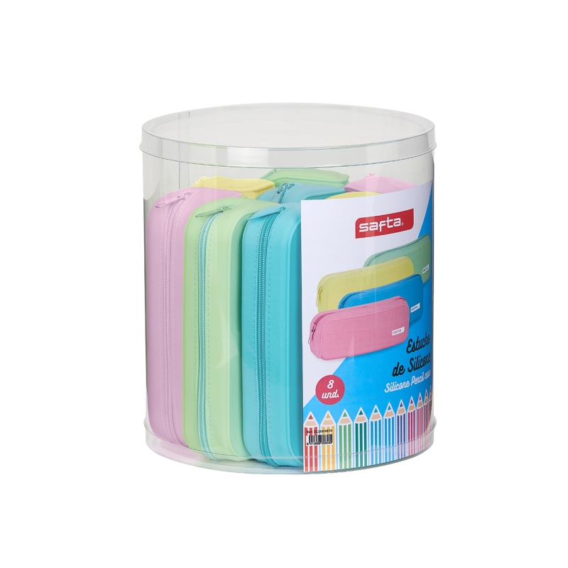 Lot de 8 étuis silicone carrés 27x23 cm couleurs assorties
