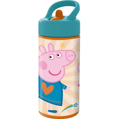 bouteille Peppa Pig paille multicolore
