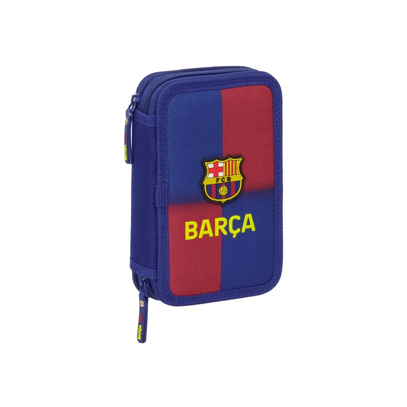 Trousse FC Barcelone 29 pièces 2 compartiments rouge bleu
