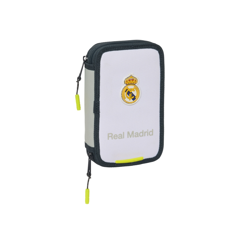 Trousse Real Madrid 24/25 28 pièces noir et blanc 2 compartiments Trousse Real Madrid 24/25 28 pièces noir et blanc 2 compartiments